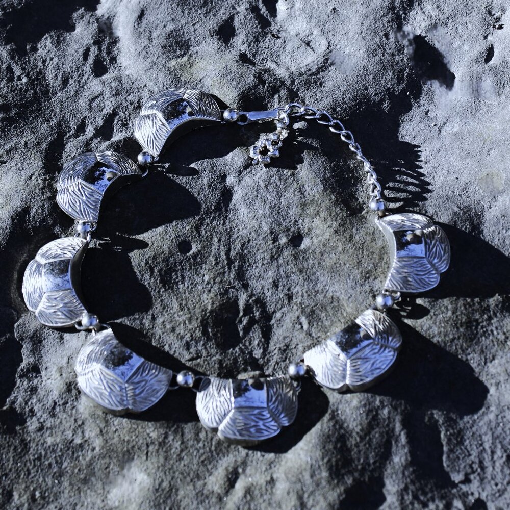 Vintage Art Deco Style Silver Necklace